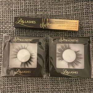 Lilly lashes in Miami and Loyalty and the click magnetic felt tip eyeliner